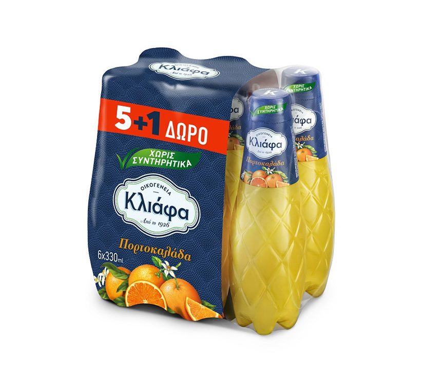 Κλιάφα Πορτοκαλάδα (5+1) 330ml