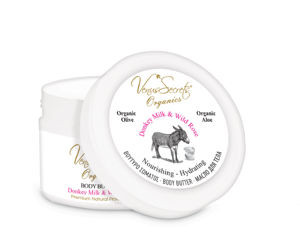 Donkey Milk Body Butter με Άγριο Τριαντάφυλλο 75ml/125ml/270ml