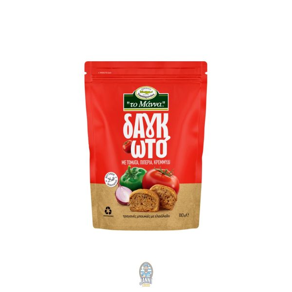 Crispy Bites "To Manna" with Tomato-Pepper-Onion flavor 110gr