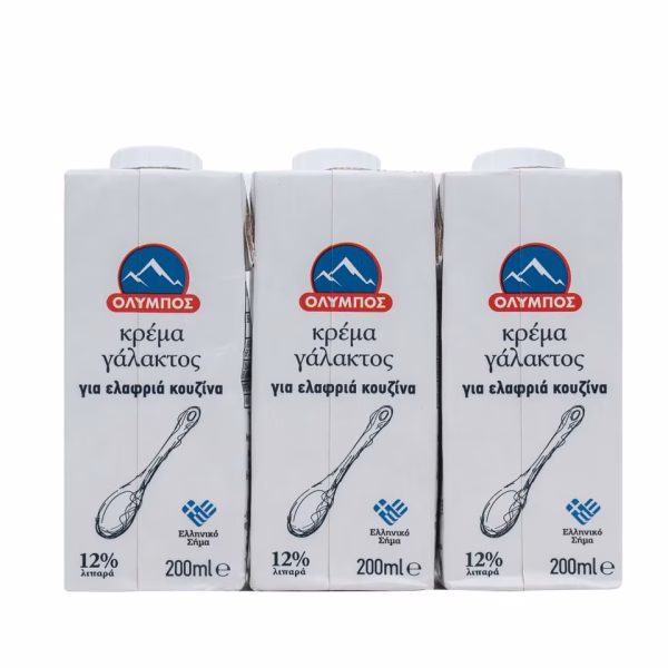 Όλυμπος Κρέμα Γάλακτος 12% 3*200ml
