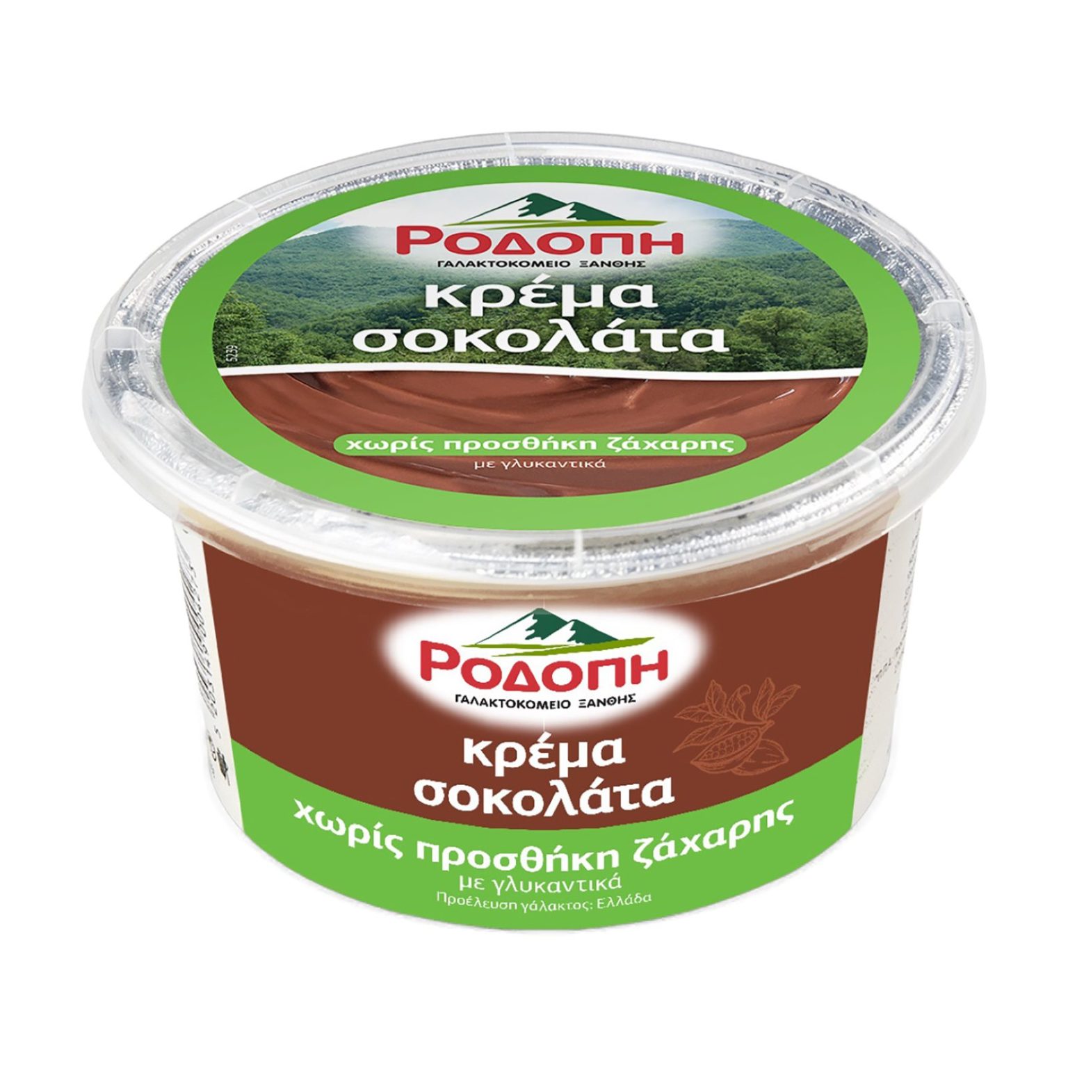 Ροδόπη Κρέμα Σοκολάτα χωρίς Ζάχαρη 160gr