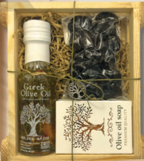 Σετ Δώρου Σαπούνι, Ελιές Θάσου και Άρτυμα Ελαιόλαδου με Αρωματικά Φυτά