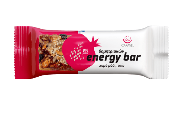 Μπάρες Δημητριακών με Χυμό Ρόδι και Τσία 50gr